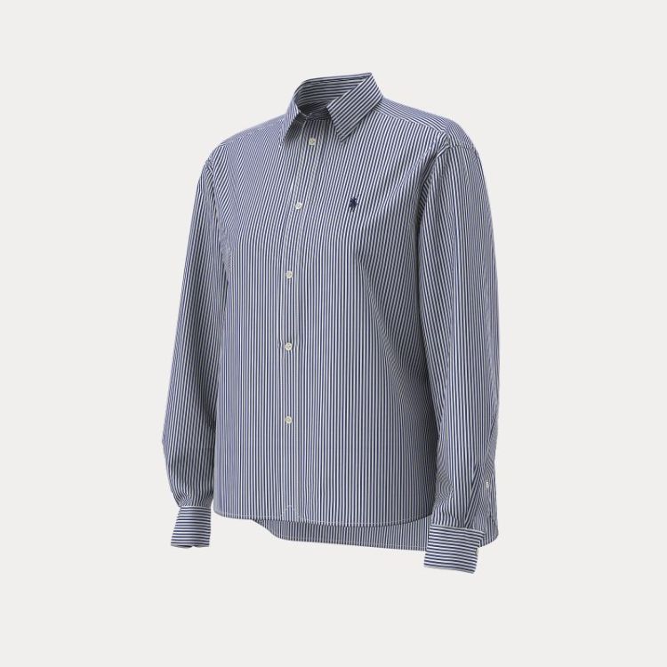 LS BUTTON FRONT SHIRT WHITE/FALL ROYA