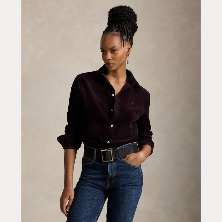 COTON CORDUROY SHIRT MIDNIGHT MERLOT