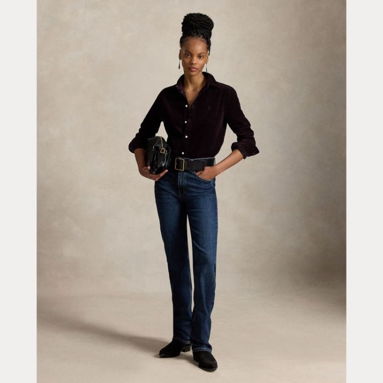COTON CORDUROY SHIRT MIDNIGHT MERLOT