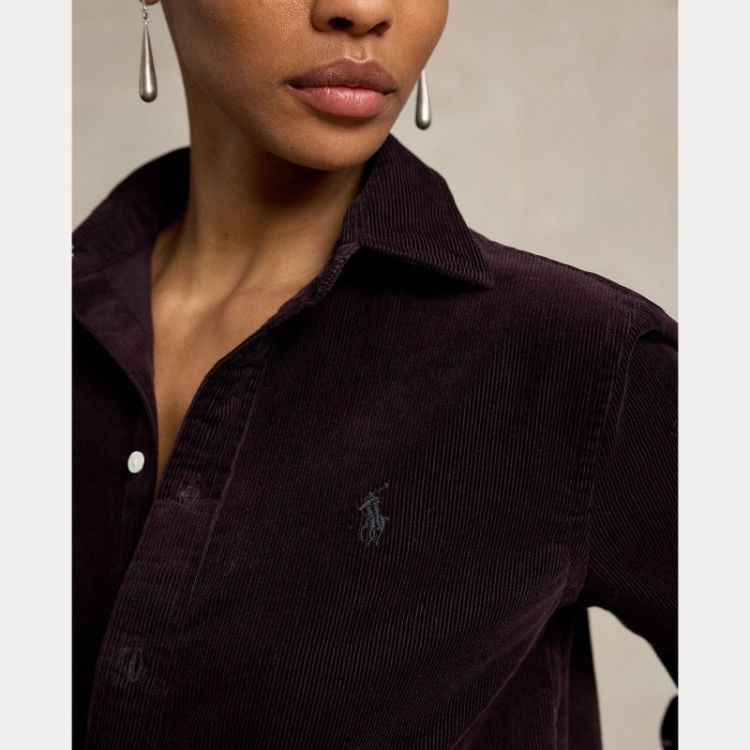 COTON CORDUROY SHIRT MIDNIGHT MERLOT