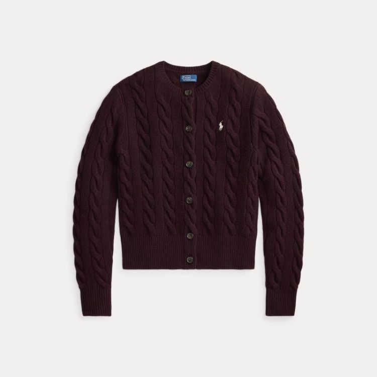 CABLE KNIT CN CARDI DAMSON MELANGE