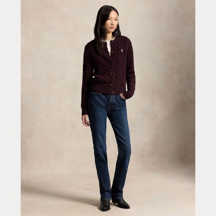 CABLE KNIT CN CARDI DAMSON MELANGE