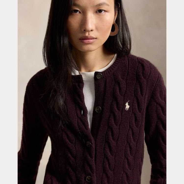 CABLE KNIT CN CARDI DAMSON MELANGE