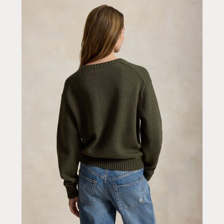 POLO BEAR COTON CN PULLOVER  MARLED OLIVE