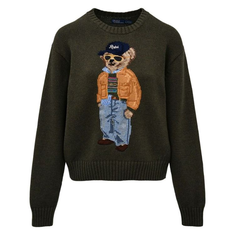 POLO BEAR COTON CN PULLOVER  MARLED OLIVE
