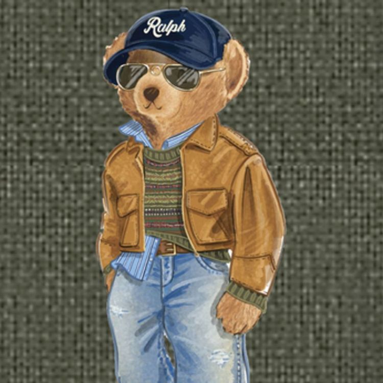 POLO BEAR COTON CN PULLOVER  MARLED OLIVE