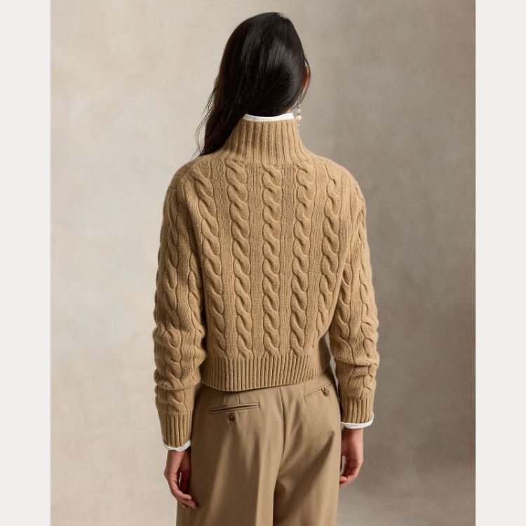 CABLE KNIT PULLOVER CAMEL MELANGE