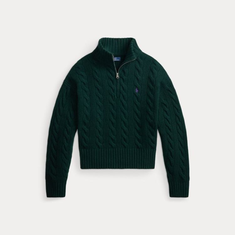 ZIPPER PULLOVER COLLEGE GREEN