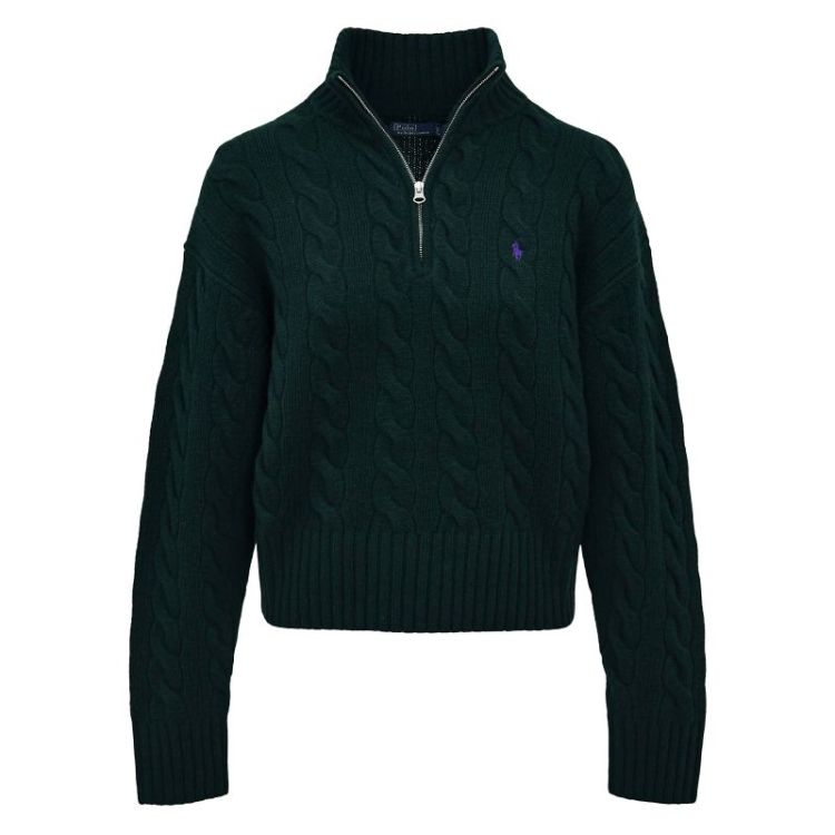 ZIPPER PULLOVER COLLEGE GREEN