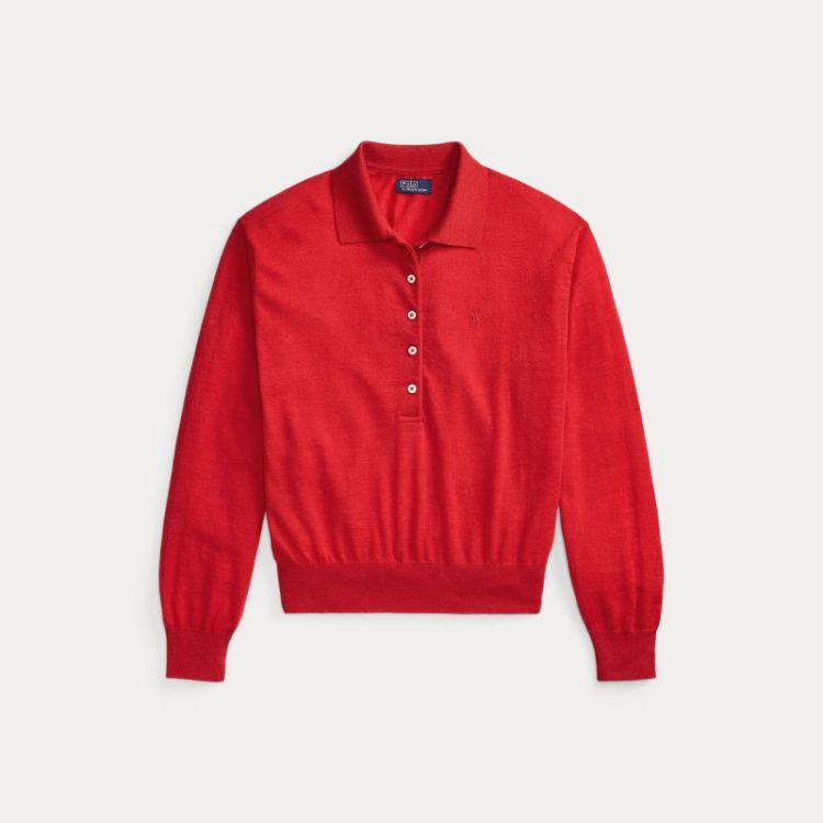 MERINO POLO COLLAR FLANDERS RED HE
