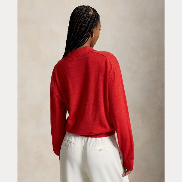 MERINO POLO COLLAR FLANDERS RED HE