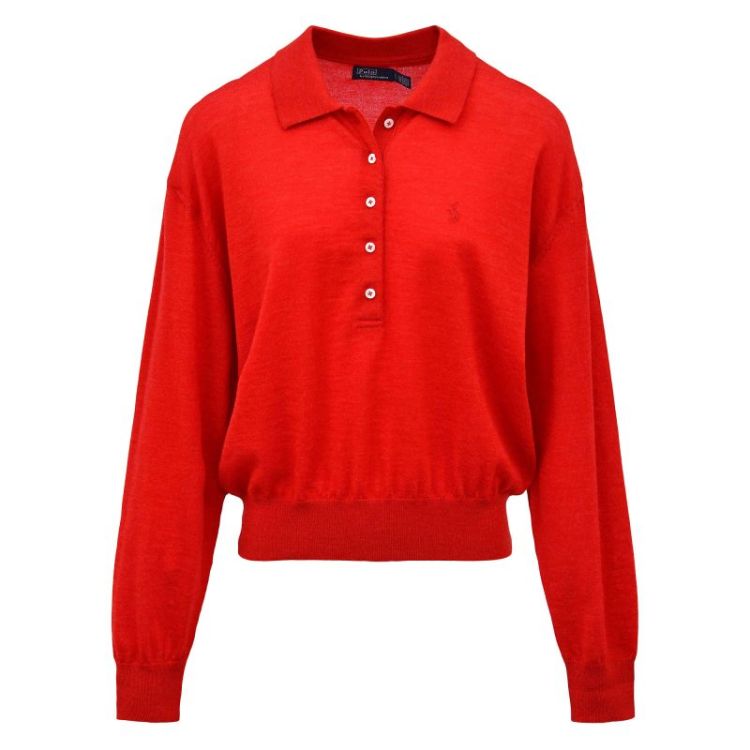 MERINO POLO COLLAR FLANDERS RED HE