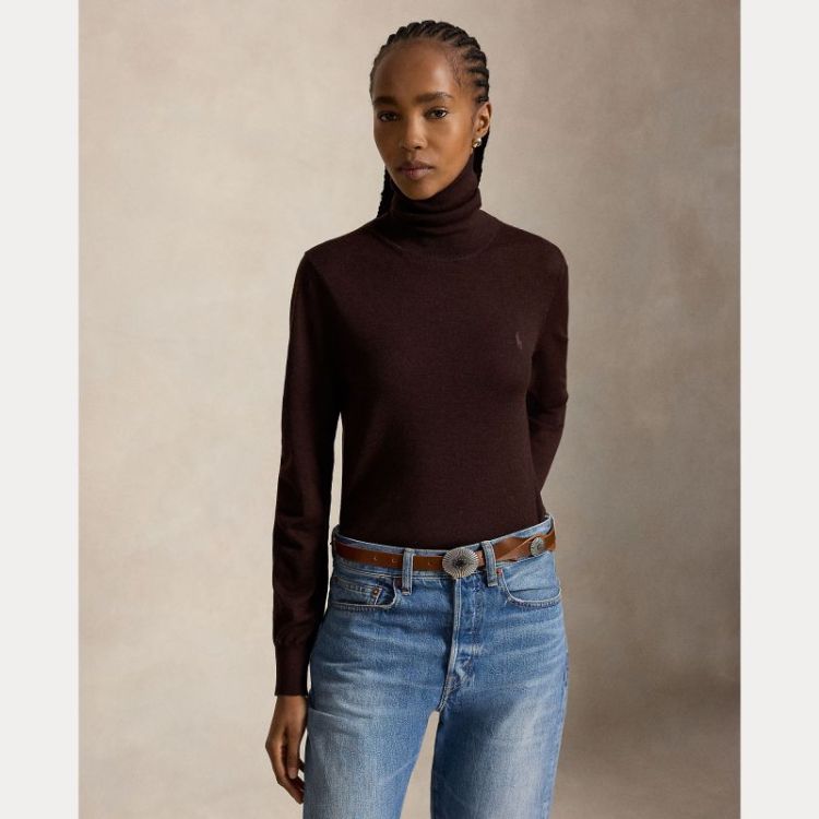 TURTLENECK MERINO PULLOVER DEEP CHOCOLATE 