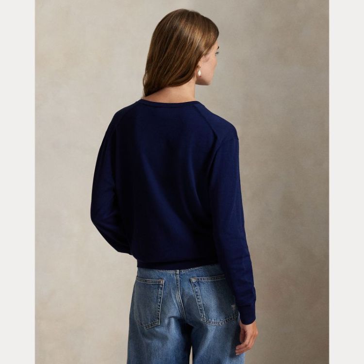 PIMA COTON V PULLOVER BRIGHT NAVY