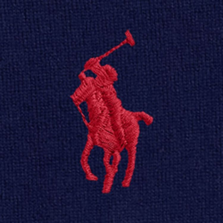 PIMA COTON V PULLOVER BRIGHT NAVY