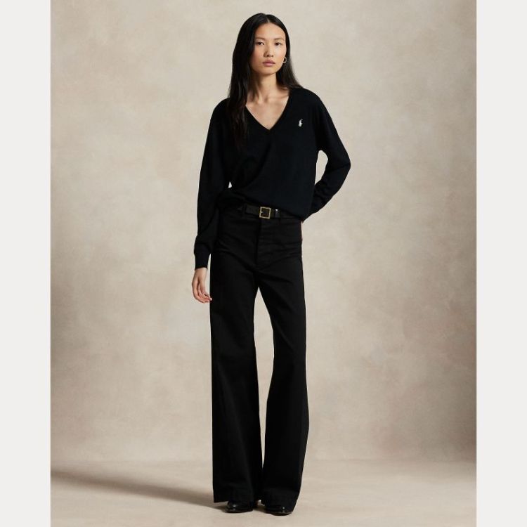 PIMA COTON V PULLOVER POLO BLACK