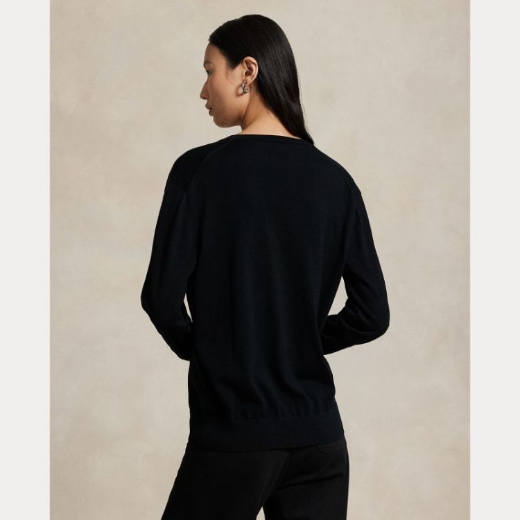 PIMA COTON V PULLOVER POLO BLACK