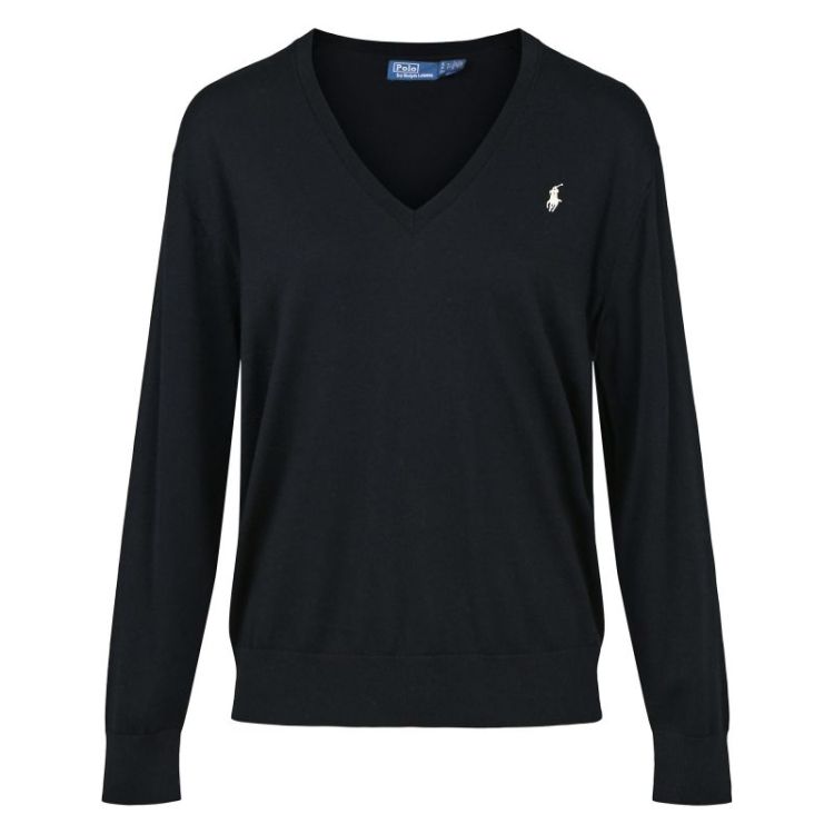 PIMA COTON V PULLOVER POLO BLACK