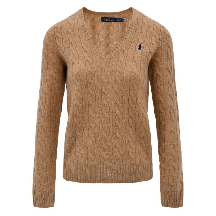 KIMBERLY CABLE LS PULLOVER CAMEL MELANGE
