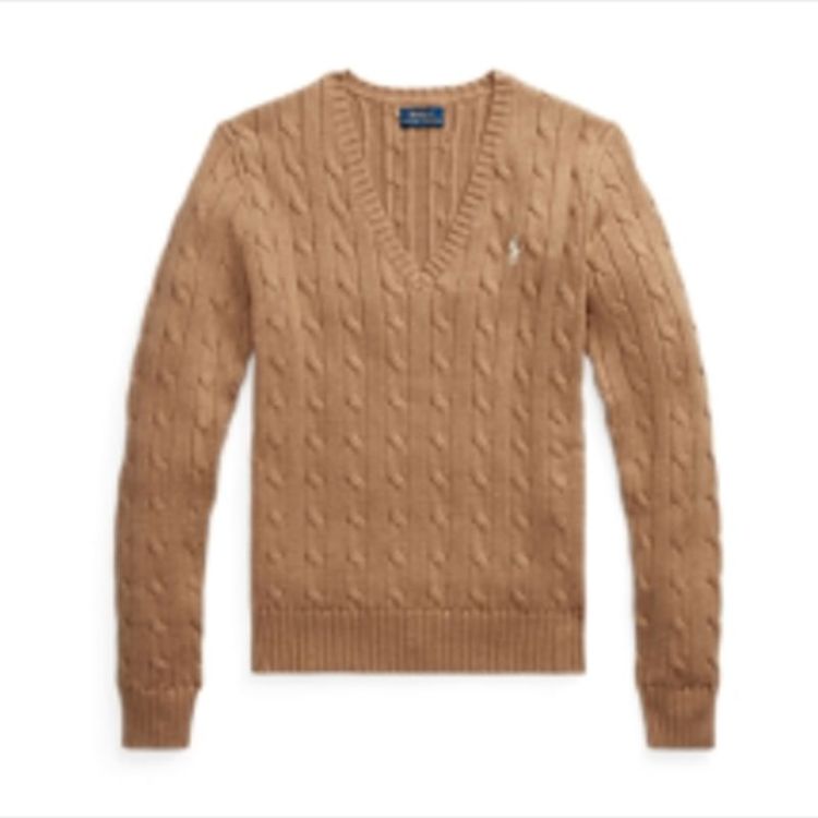 KIMBERLY CABLE LS PULLOVER CAMEL MELANGE