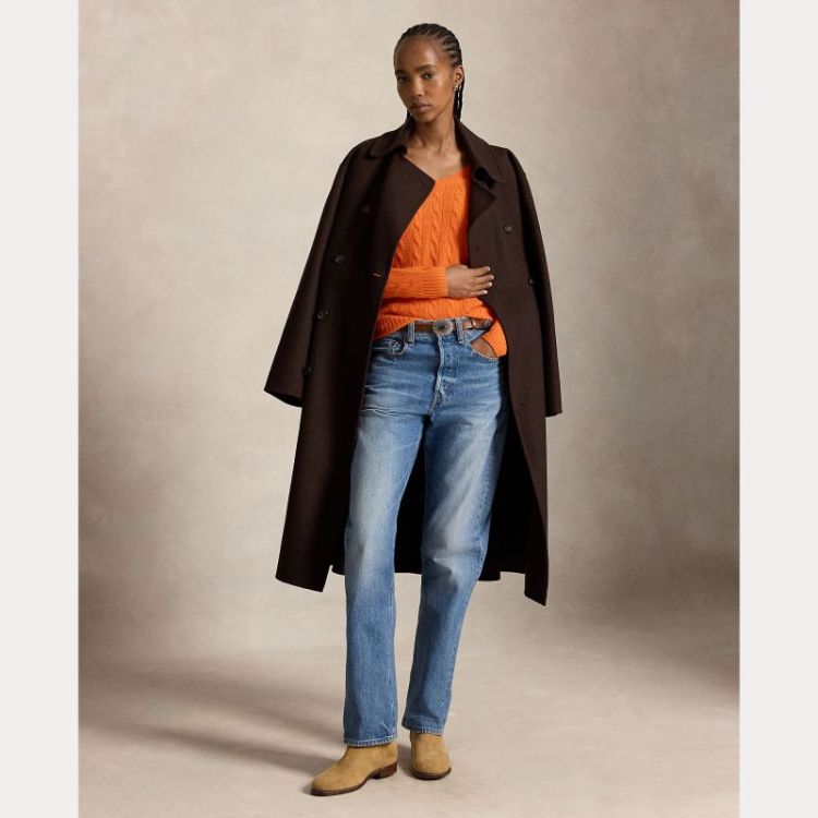 KIMBERLY CABLE LS PULLOVER ORANGE RUST HEA