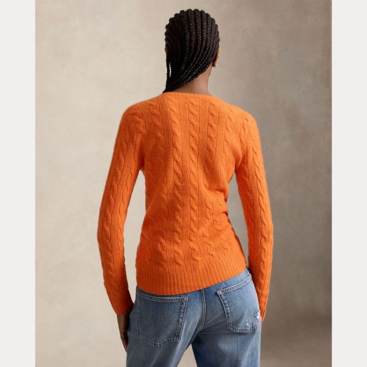 KIMBERLY CABLE LS PULLOVER ORANGE RUST HEA
