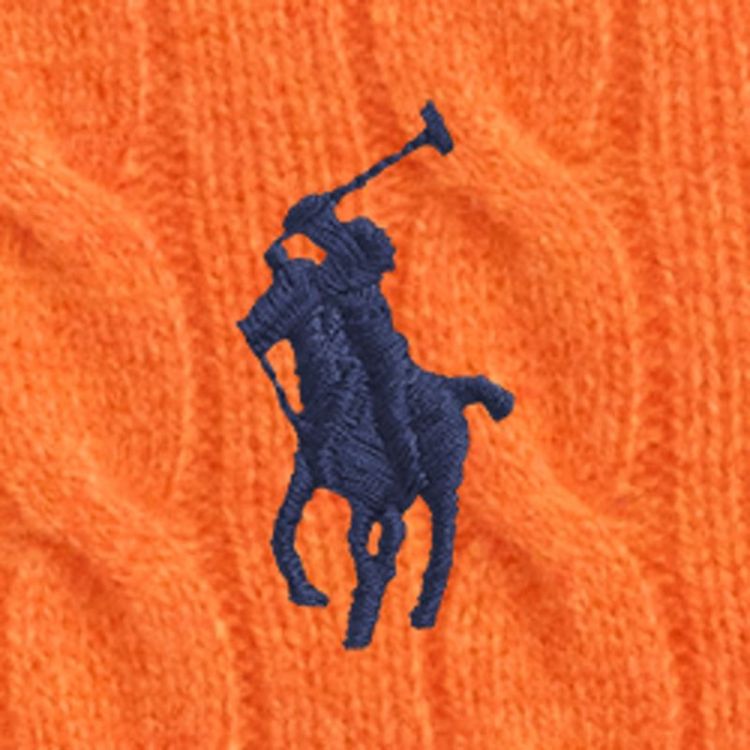 KIMBERLY CABLE LS PULLOVER ORANGE RUST HEA