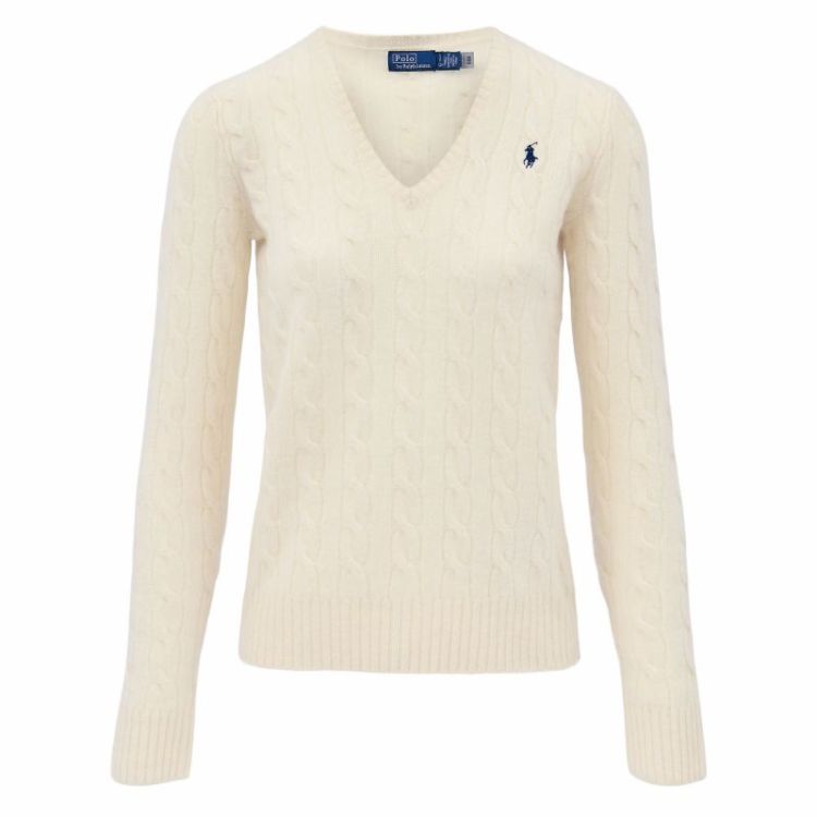 KIMBERLY CABLE LS PULLOVER CREAM
