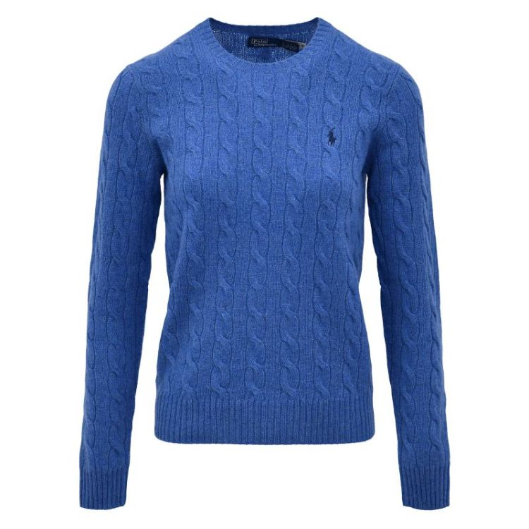 JULIANNA CABLE LS PULLOVER NIMES BLUE HEAT