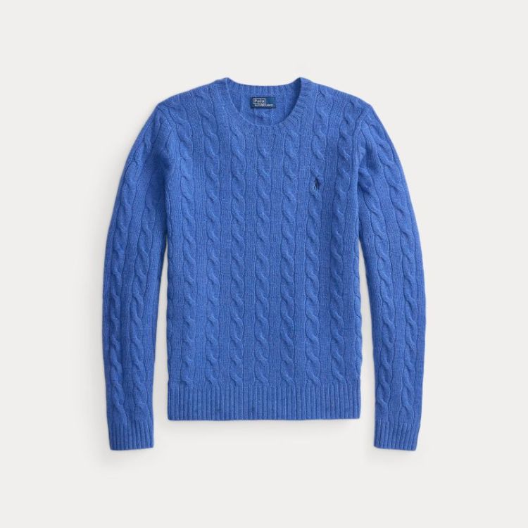 JULIANNA CABLE LS PULLOVER NIMES BLUE HEAT