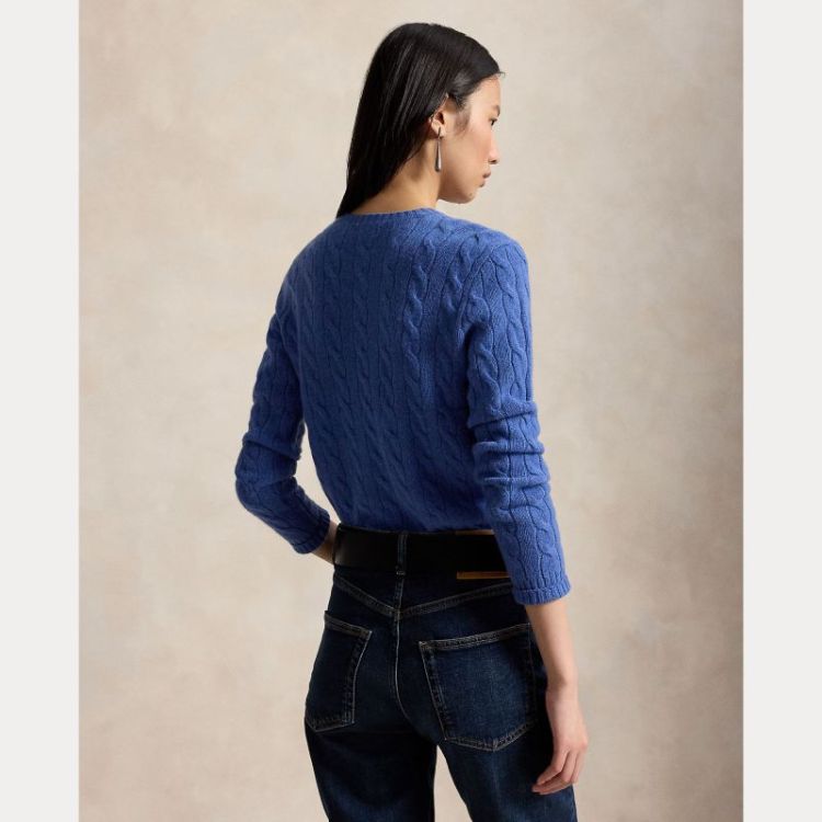 JULIANNA CABLE LS PULLOVER NIMES BLUE HEAT