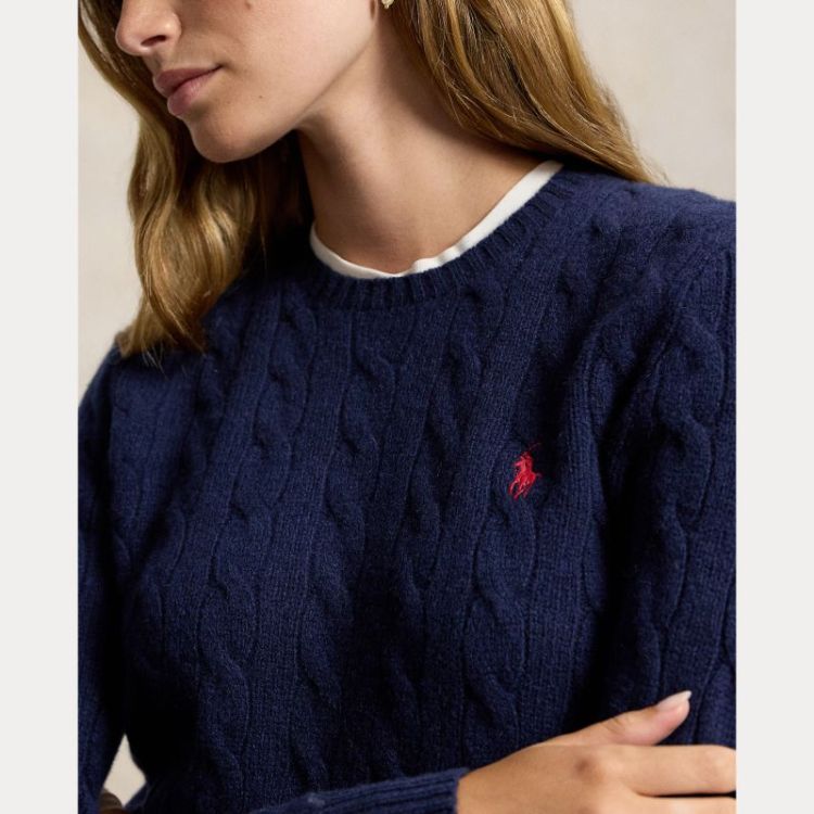 JULIANNA CABLE LS PULLOVER HUNTER NAVY