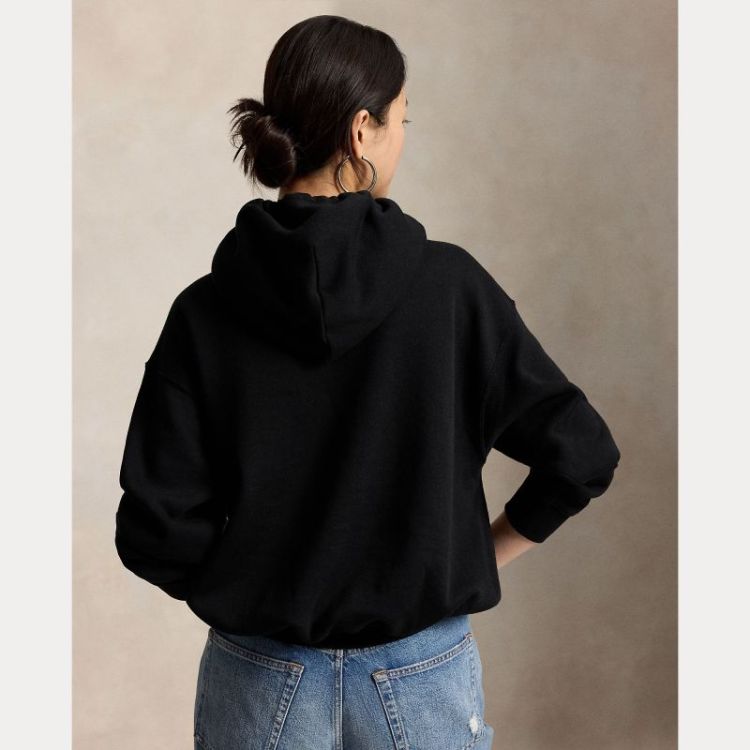 BEAR HOODED SWEATSHIRT POLO BLACK